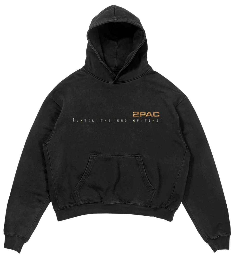 Last Onez Washed Black Hoodie - 2pac Official