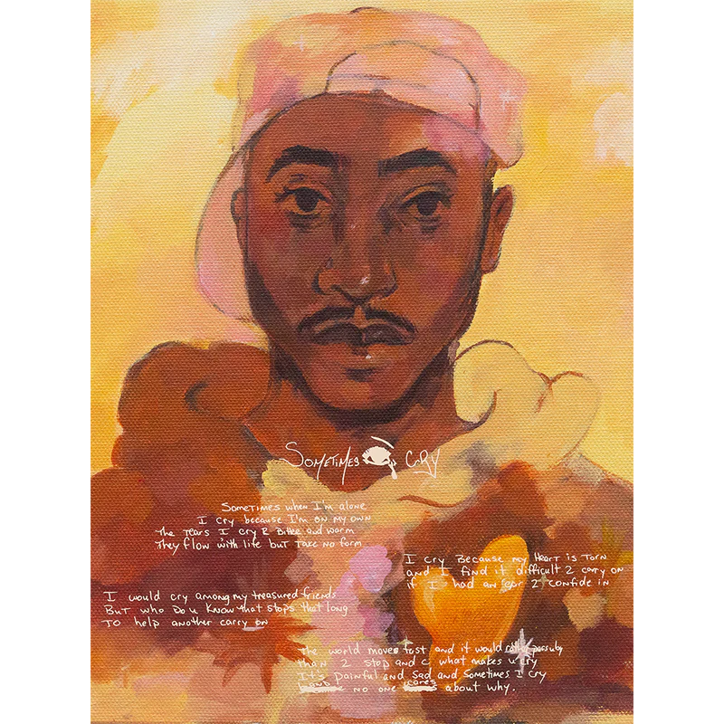 Tupac Shakur - Sometimes I Cry Lithograph Print