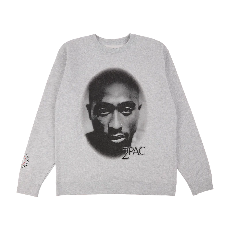 Tupac Shakur - Trackless Grey Crewneck