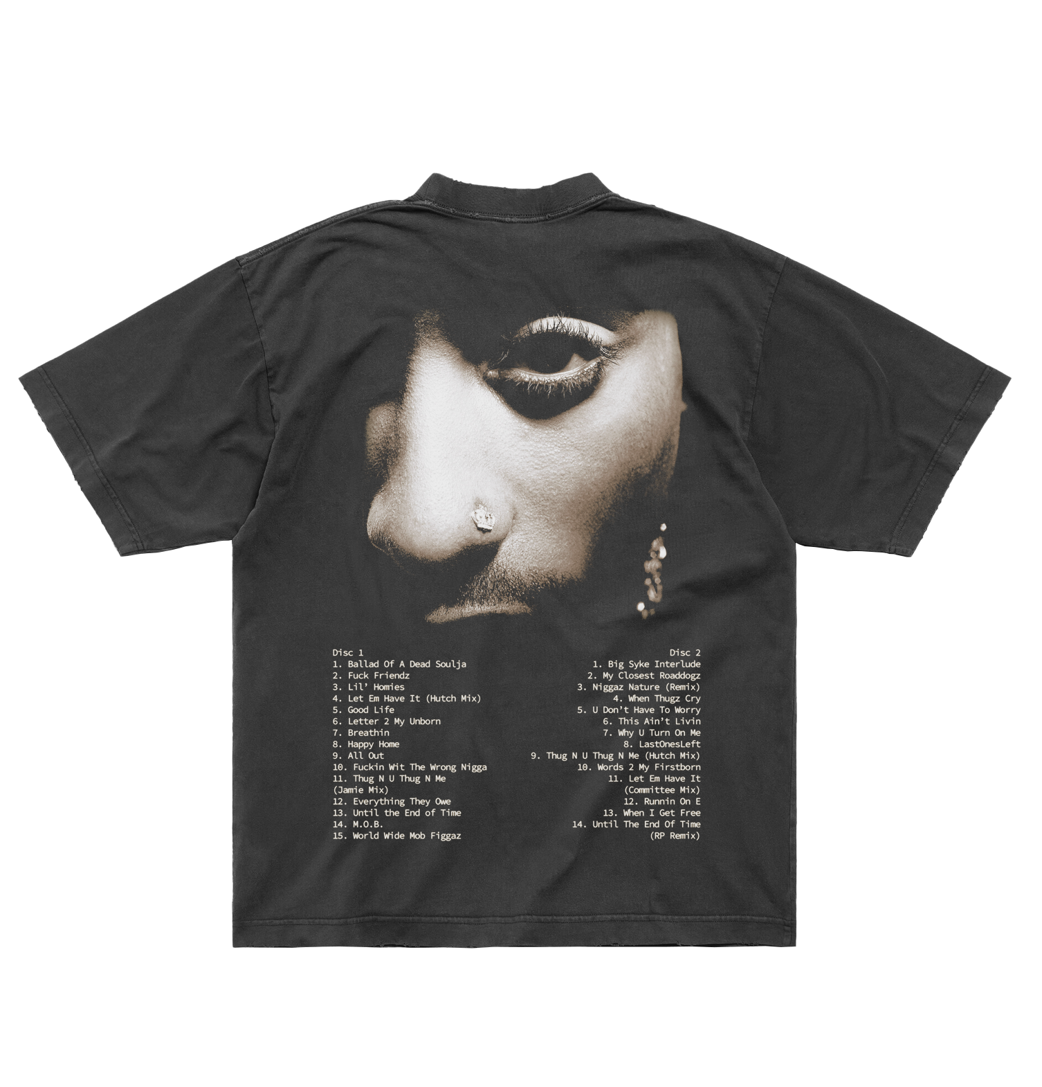 Tupac Shakur - World Wide Washed Black T-Shirt
