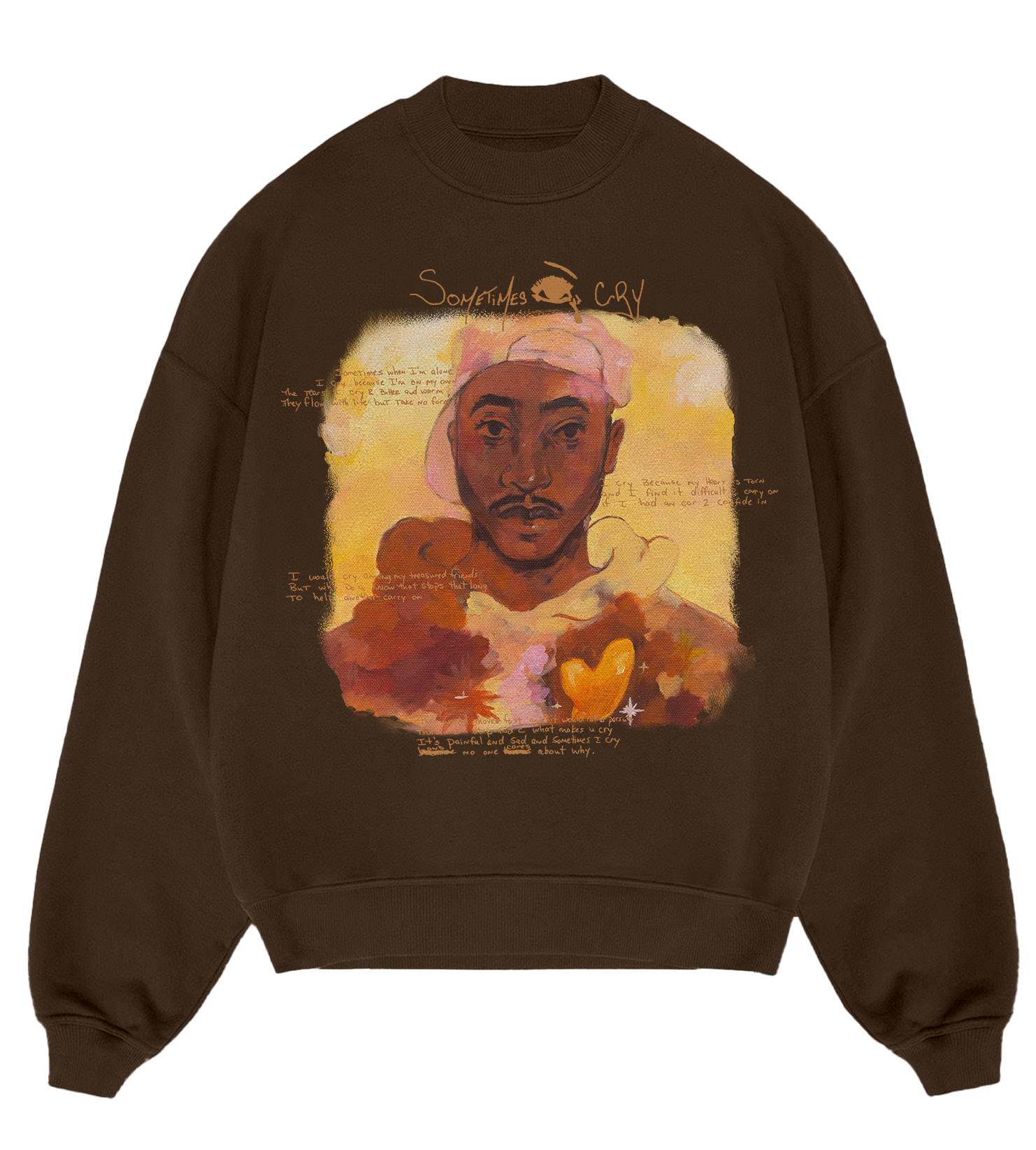 Tupac Shakur - Sometimes Brown Crewneck