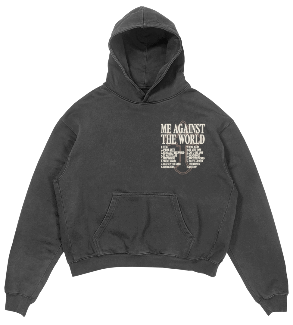 2Pac - Me Against the World Tracklist Hoodie