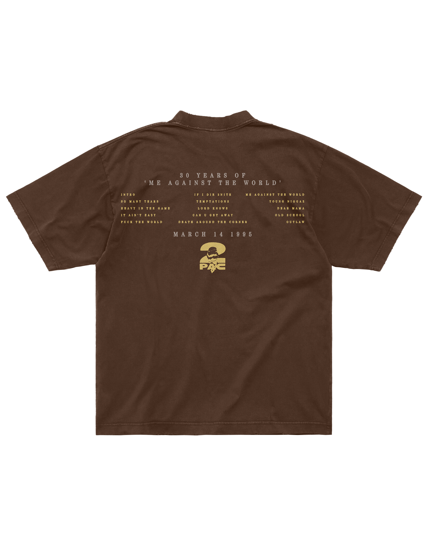 2Pac - It Ain’t Easy Brown T-Shirt
