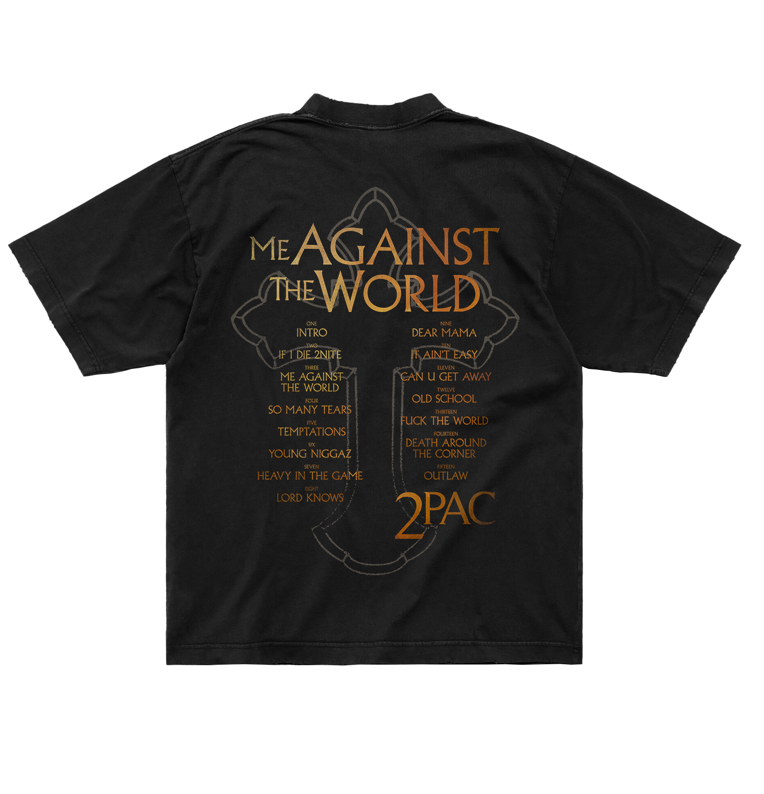 2Pac - Heavy In the Game Black T-Shirt