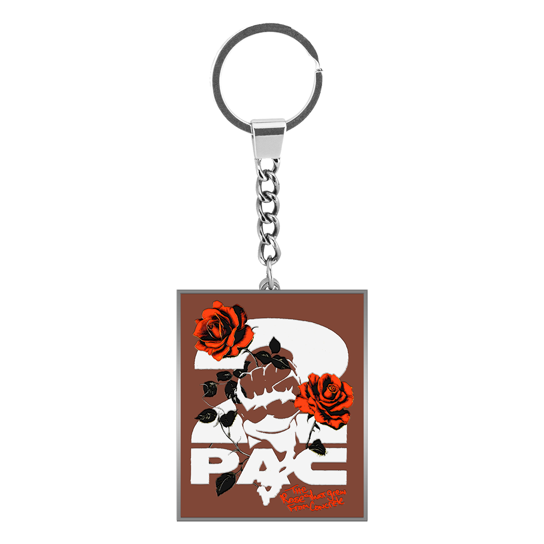 Tupac Shakur - Roses Logo Keychain