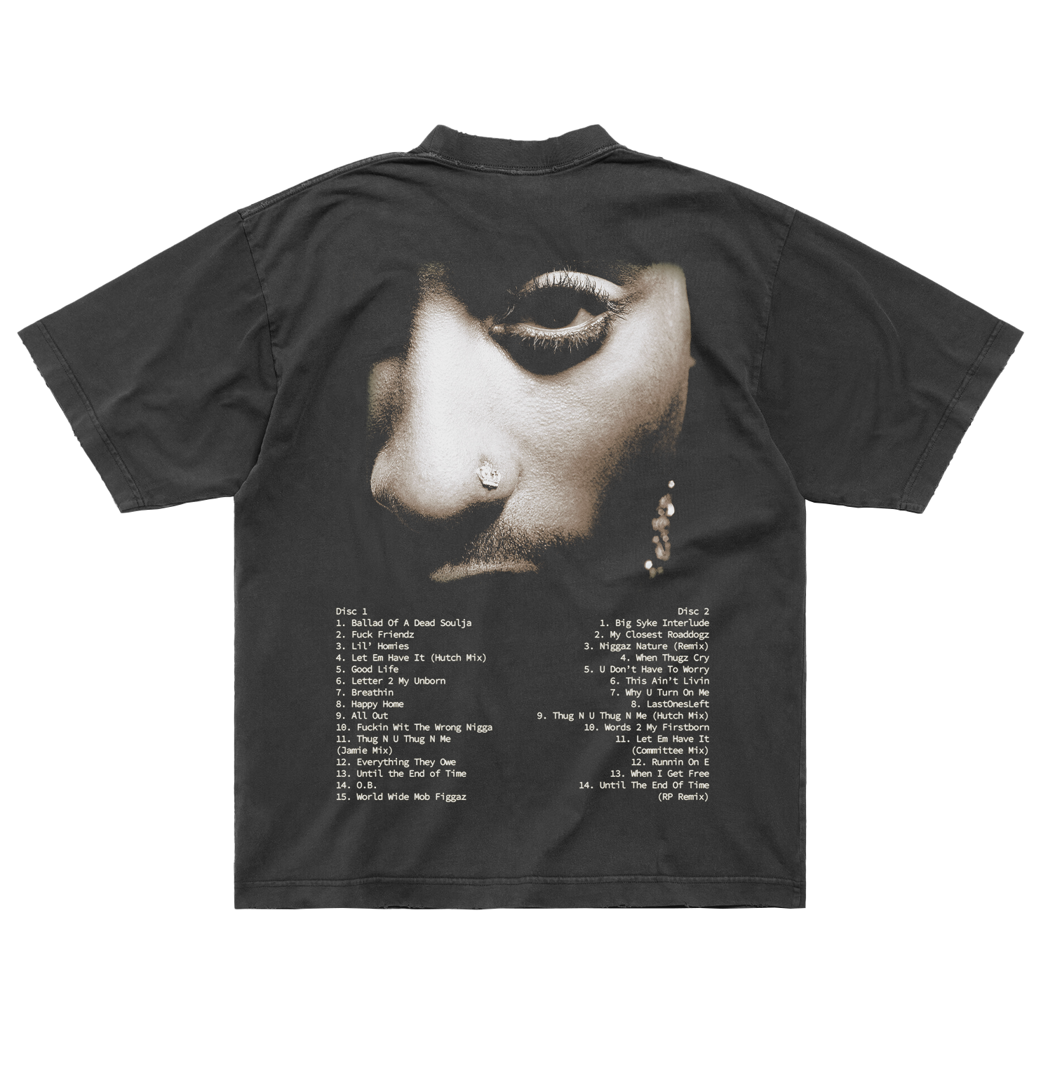 Tupac Shakur - World Wide Washed Black T-Shirt