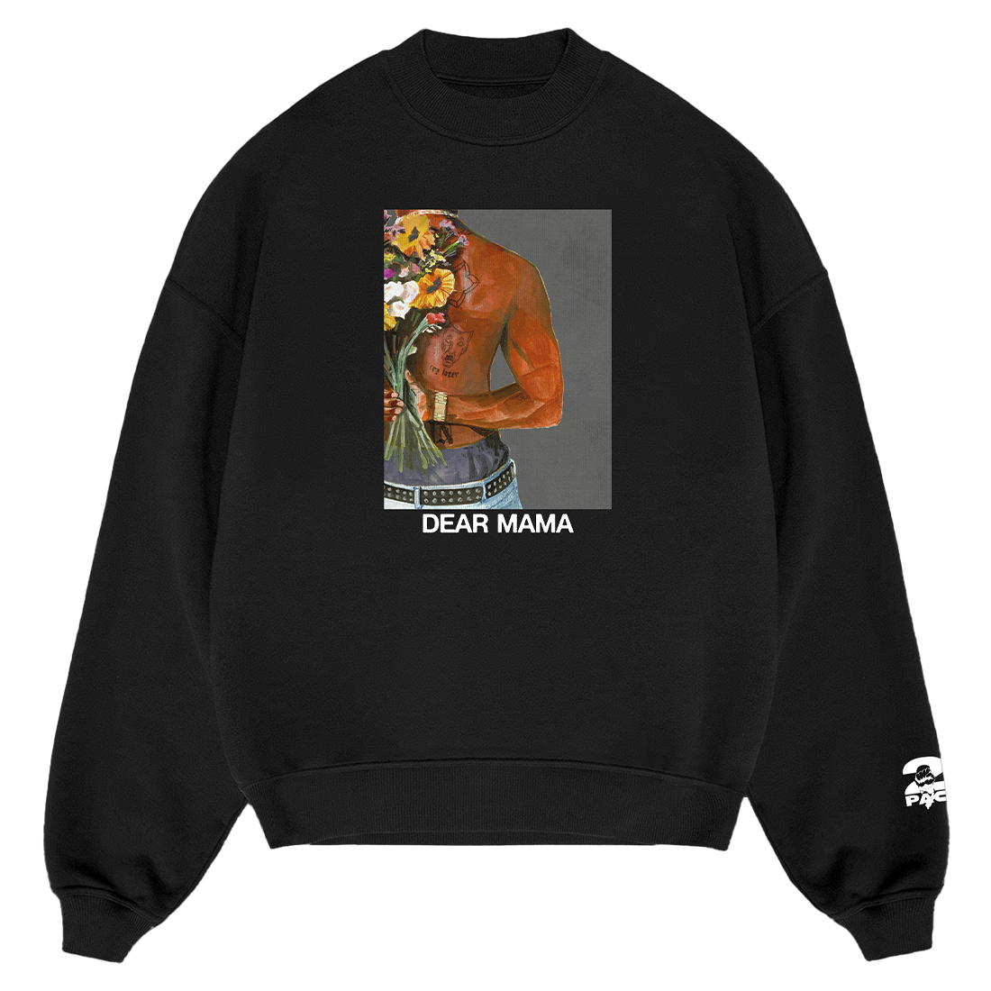 2Pac - Dear Mama Black Crewneck