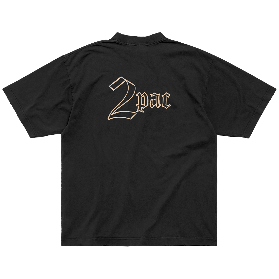 Tupac Shakur - Depths of Solitude Black T-Shirt