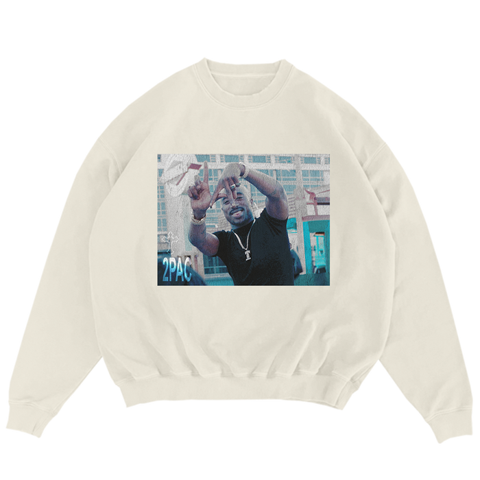 2Pac - 2Pac Photo Tan Crewneck